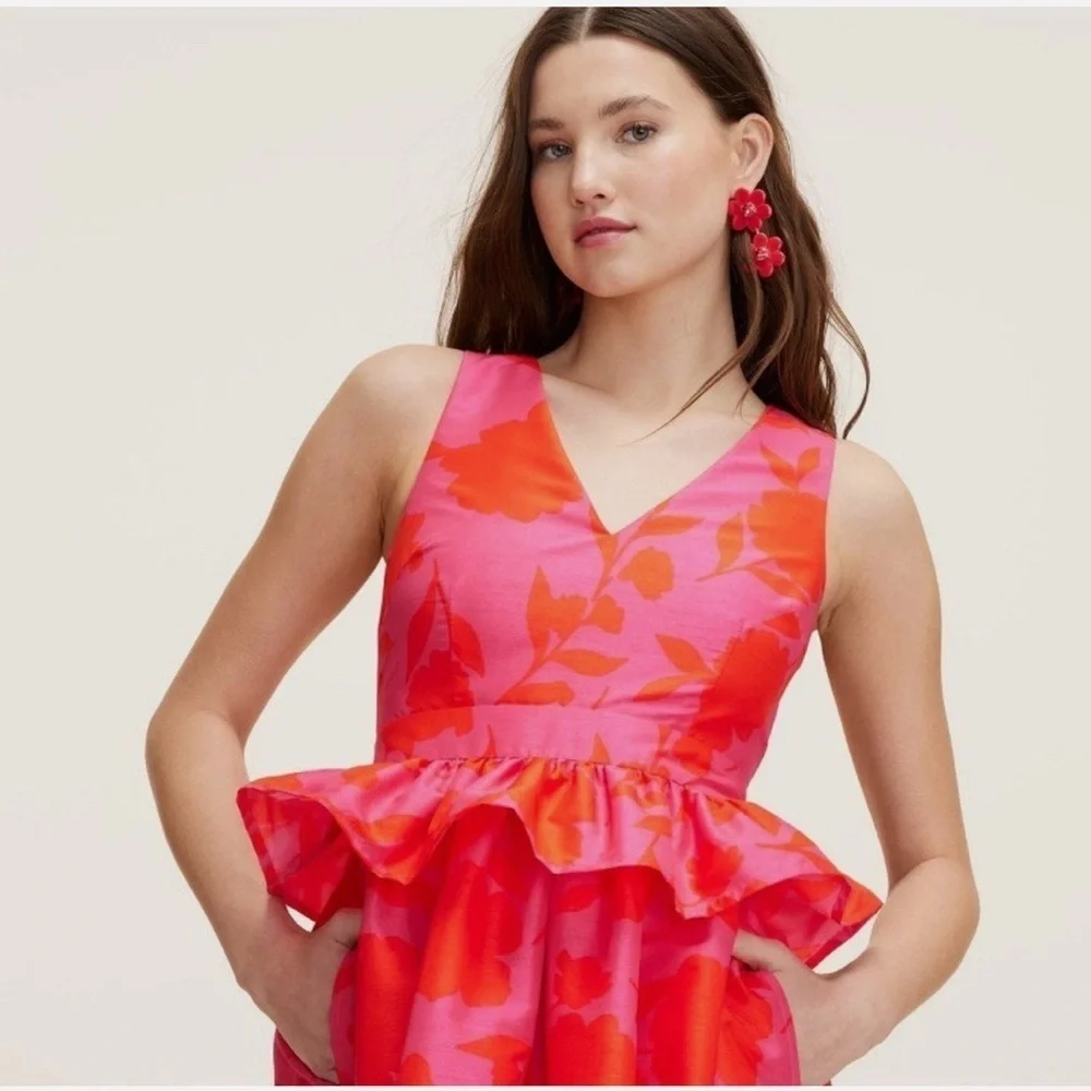 Kate Spade Target Women’s Midi Dress Rose Floral Pink Red Plus Size 20